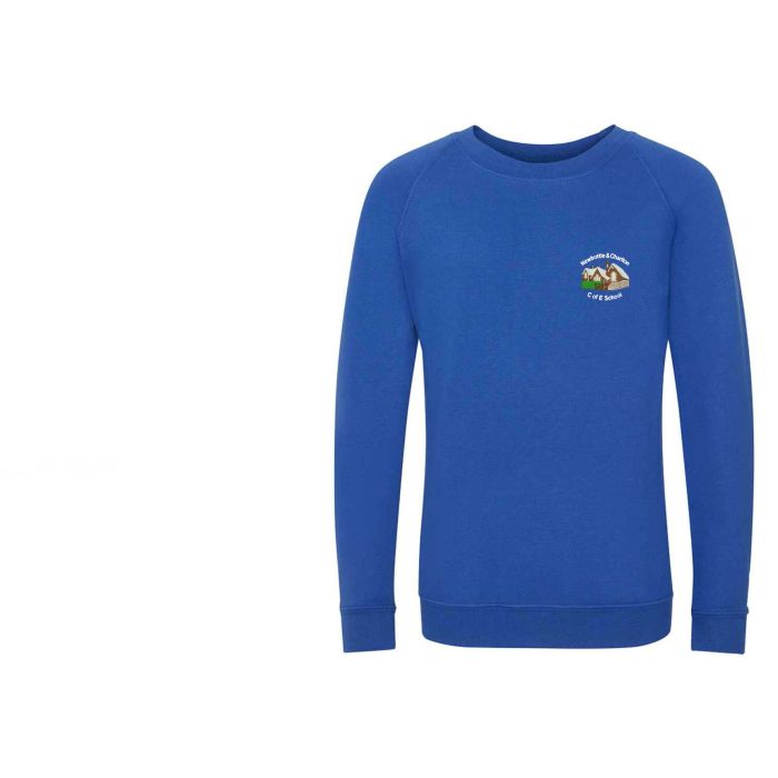 AC001B Royal Blue Sweatshirt c/w embroidered N&C breast logo