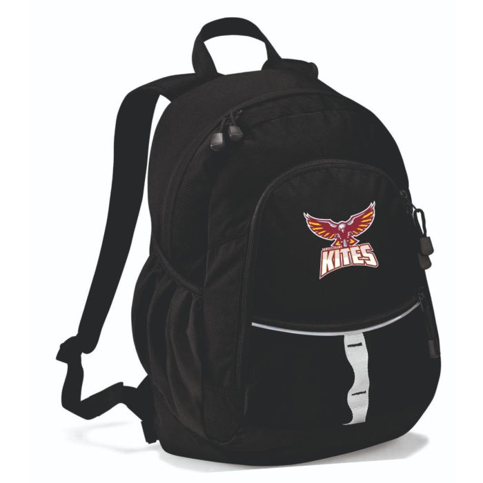 QD57 Black Backpack c/w printed Kites logo