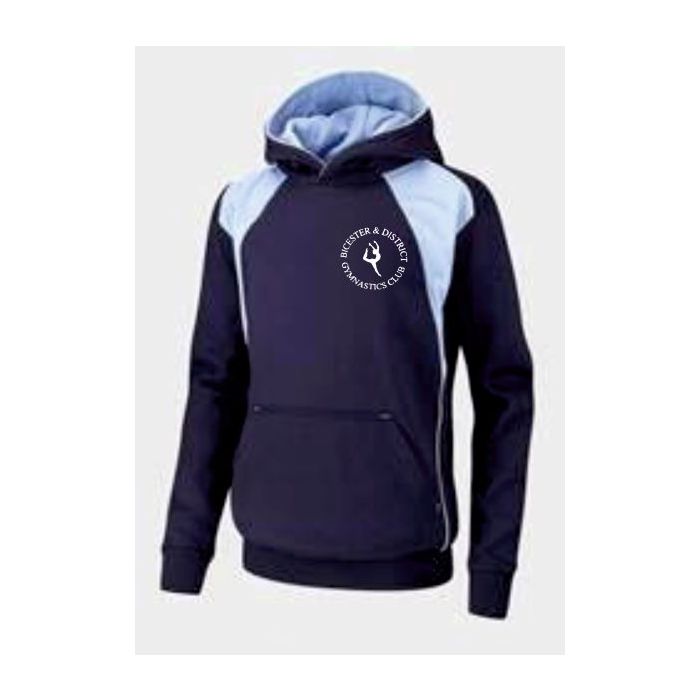 ZR40 Kids Navy/Sky Hoodie c/w printed BDGC logo