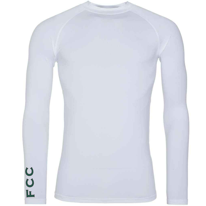 Finmere CC JC018 White Base Layer Top c/w printed sleeve FCC Logo