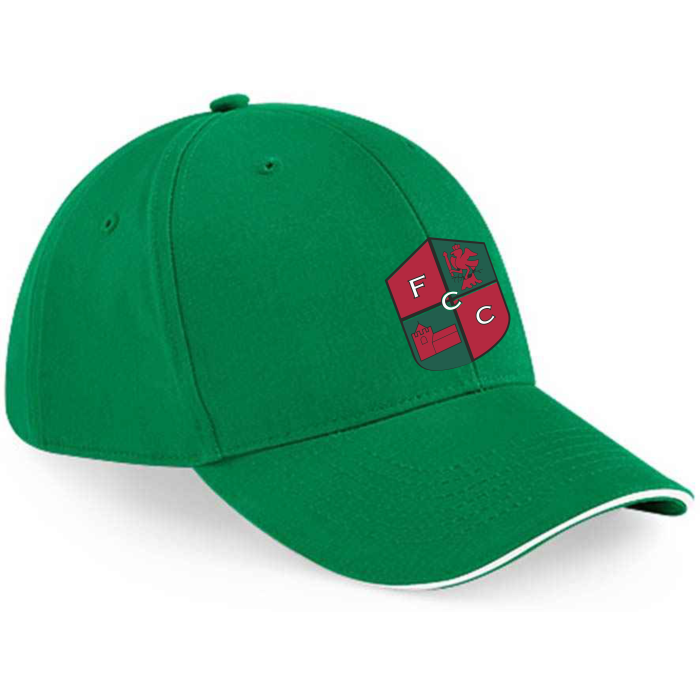 Finmere CC BB20 Green/White Baseball Cap c/w embroidered FCC logo