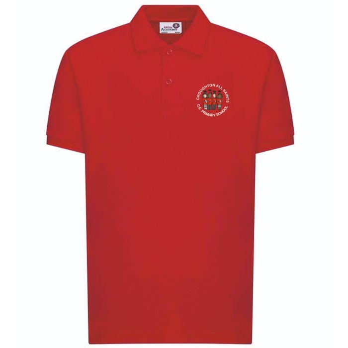 Croughton AC004B Red Poloshirtc/w embroidered breast logo