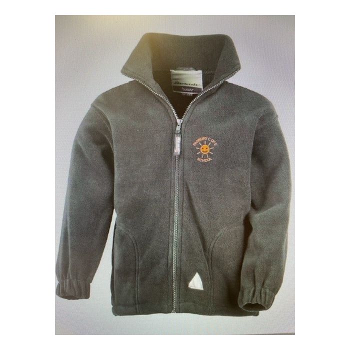 RS36B Result Kids/Youth Grey Fleece Jacket c/w embroidered Padbury breast logo