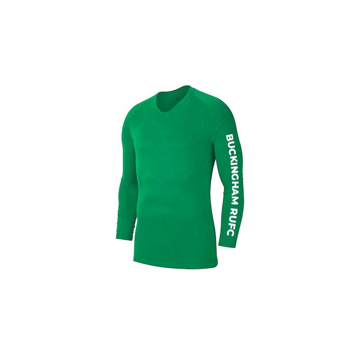 RH01B Youth Green Baselayer c/w Buckingham RUFC arm print