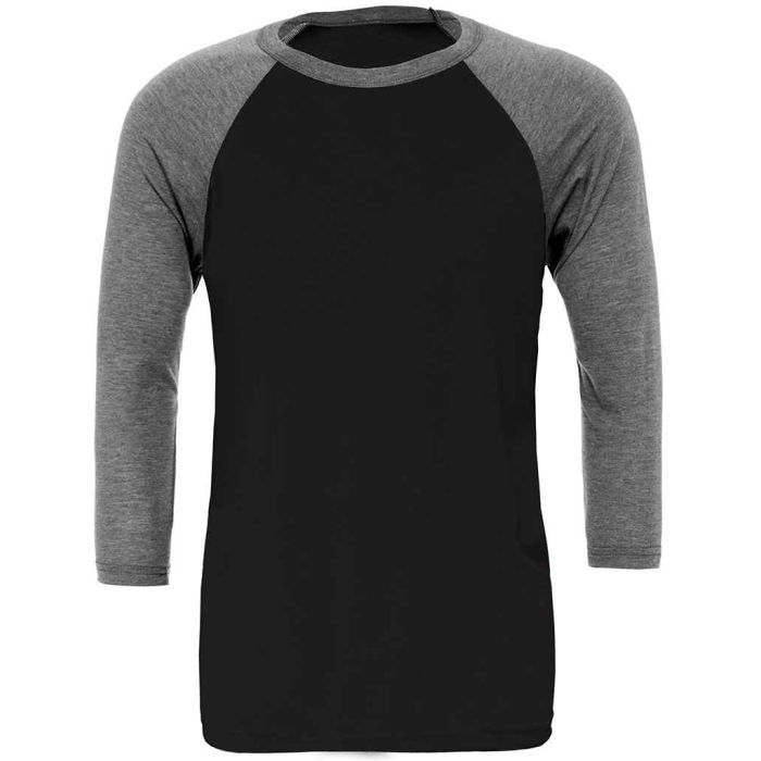 Canvas Unisex 3/4 Sleeve Baseball T-Shirt