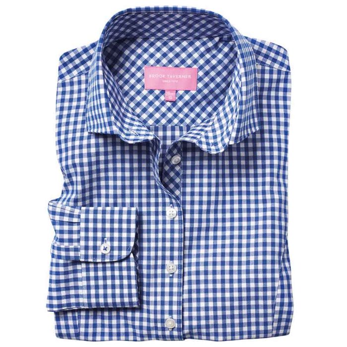 Brook Taverner Ladies Kansas Gingham Long Sleeve Shirt