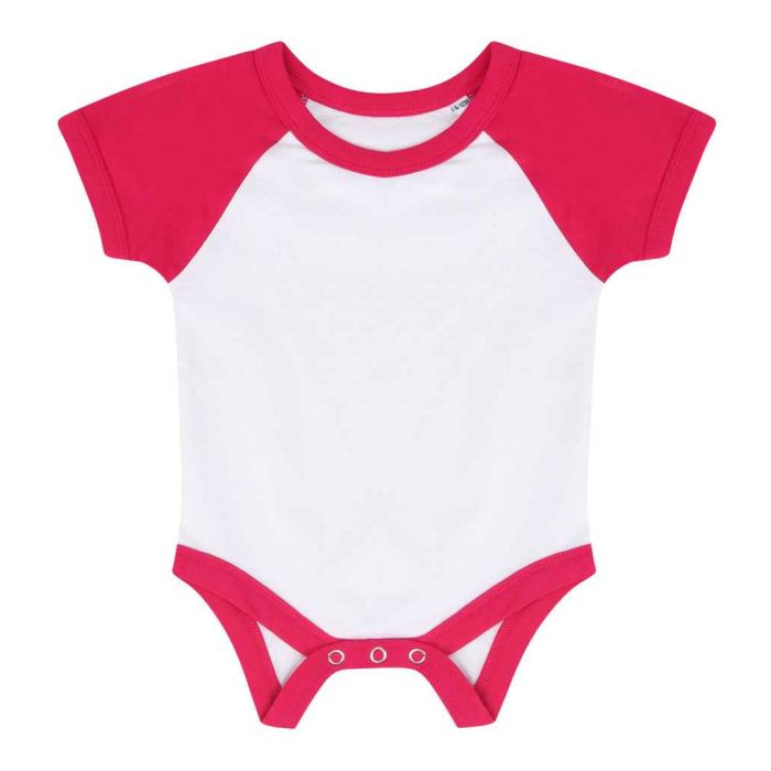 Larkwood Essential Short Sleeve Baby Baseball Bodysuit