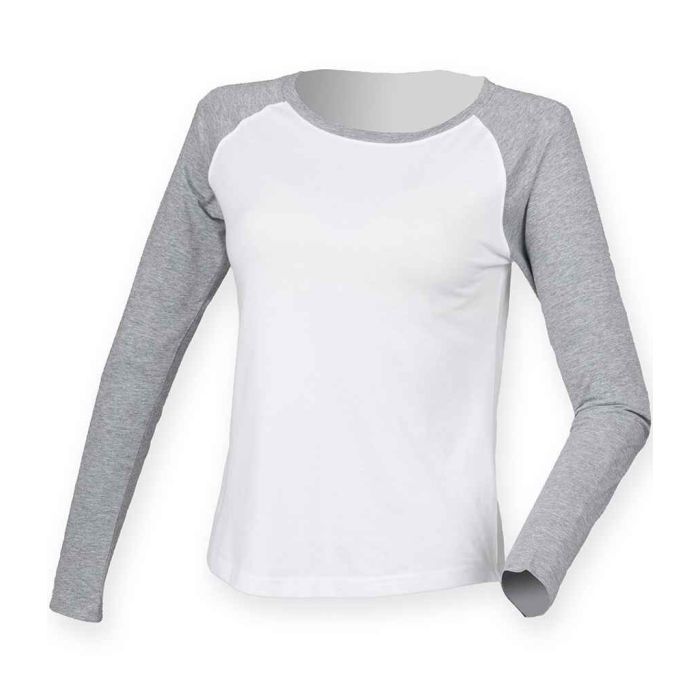 SF Ladies Long Sleeve Baseball T-Shirt