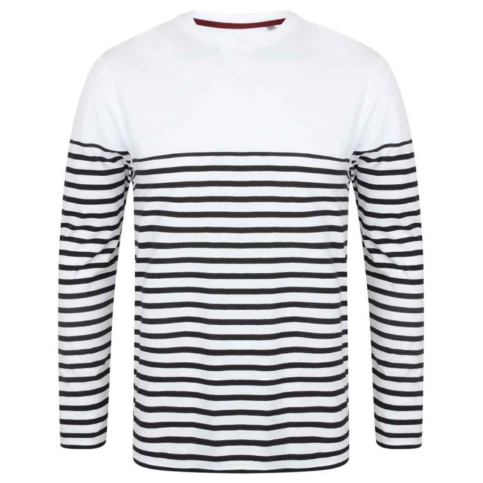 Front Row Unisex Long Sleeve Breton Striped T-Shirt