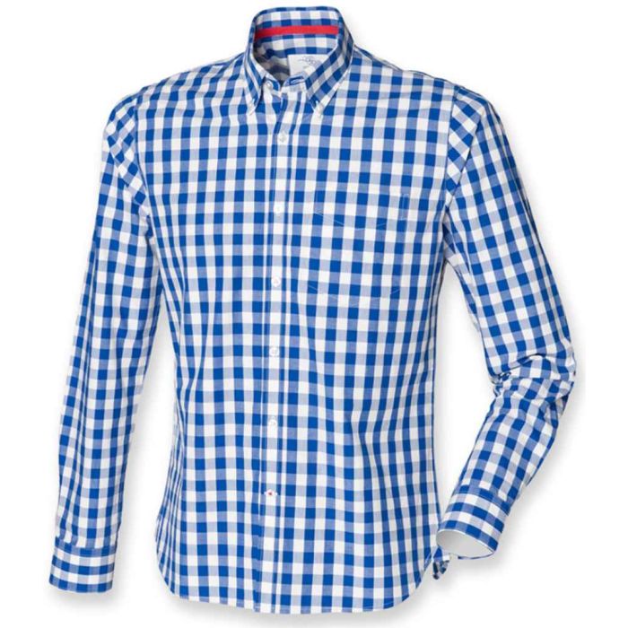 Front Row Long Sleeve Checked Cotton Shirt