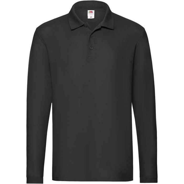 Fruit of the Loom Premium Long Sleeve Cotton Piqué Polo Shirt