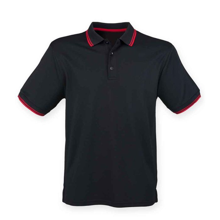 Henbury Coolplus® Tipped Polo Shirt