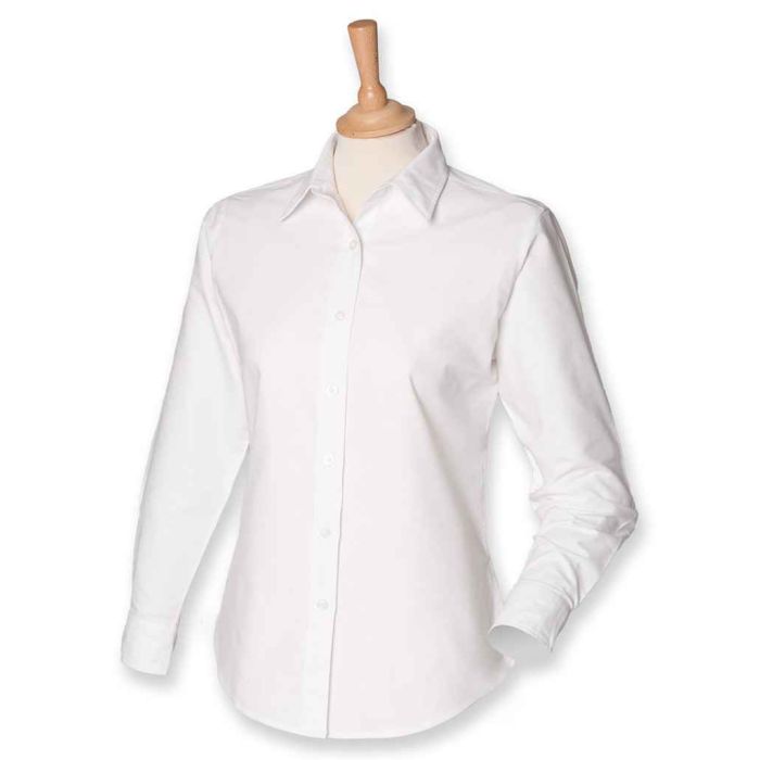 Henbury Ladies Long Sleeve Classic Oxford Shirt