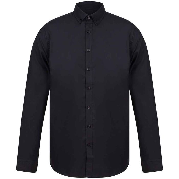 Henbury Modern Long Sleeve Slim Fit Oxford Shirt