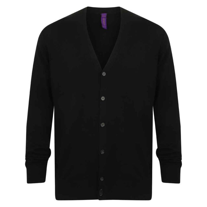 Henbury Lightweight Cotton Acrylic V Neck Cardigan