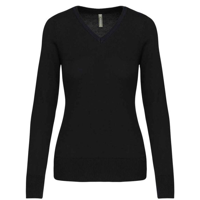 Kariban Ladies Cotton Acrylic V Neck Sweater