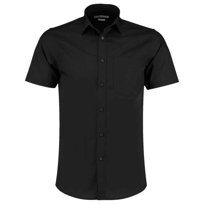 Kustom Kit Short Sleeve Tailored Poplin Shirt