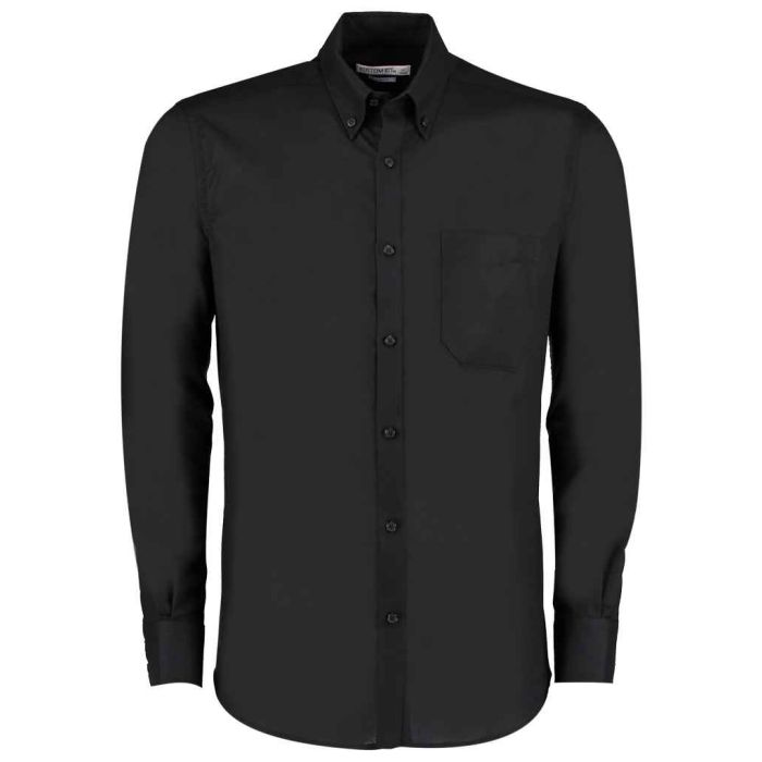 Kustom Kit Long Sleeve Slim Fit Workwear Oxford Shirt