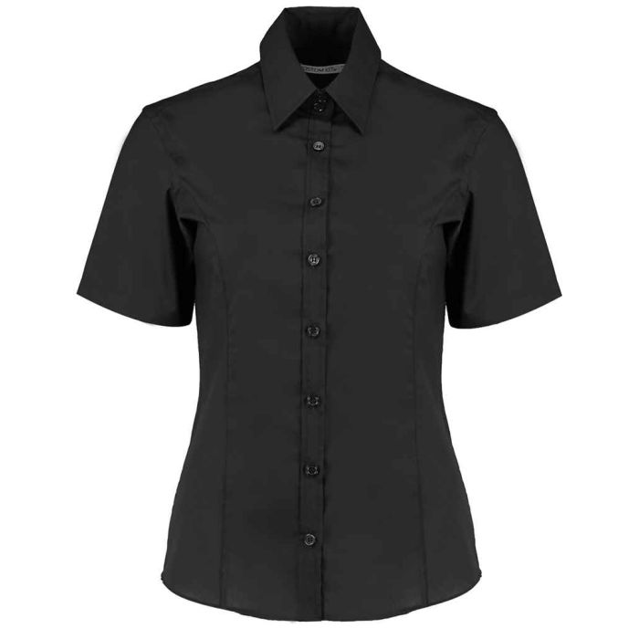 Kustom Kit Ladies Short Sleeve Tailored Business Shirt