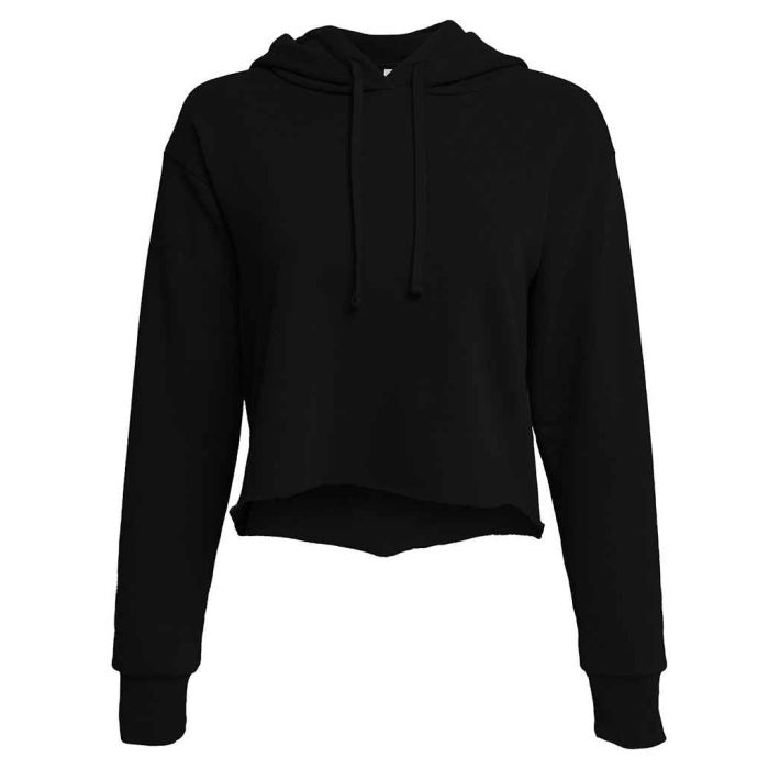 Next Level Apparel Ladies Laguna Cropped Raw Edge Hoodie