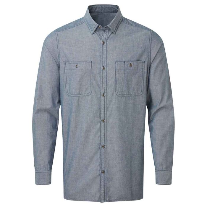 Premier Fairtrade Organic Long Sleeve Chambray Shirt