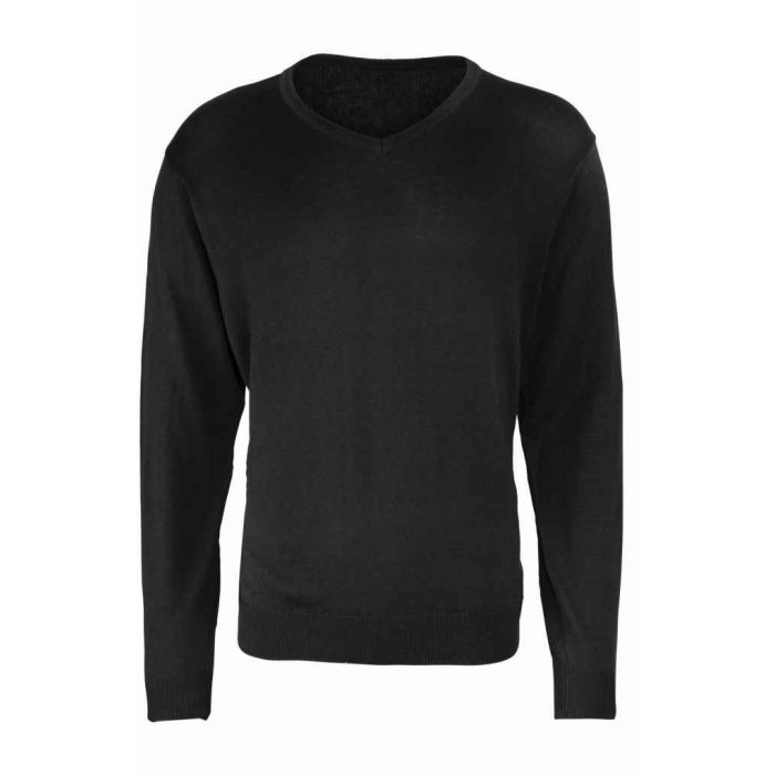 Premier Knitted Cotton Acrylic V Neck Sweater