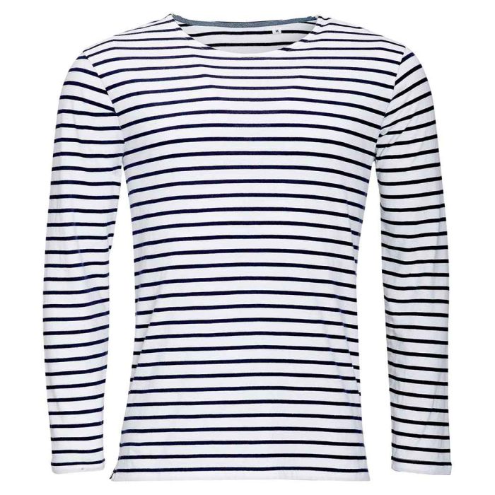 SOL'S Marine Long Sleeve Striped T-Shirt