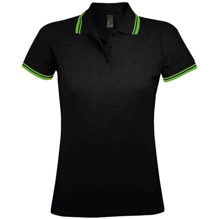 SOL'S Ladies Pasadena Tipped Cotton Piqué Polo Shirt