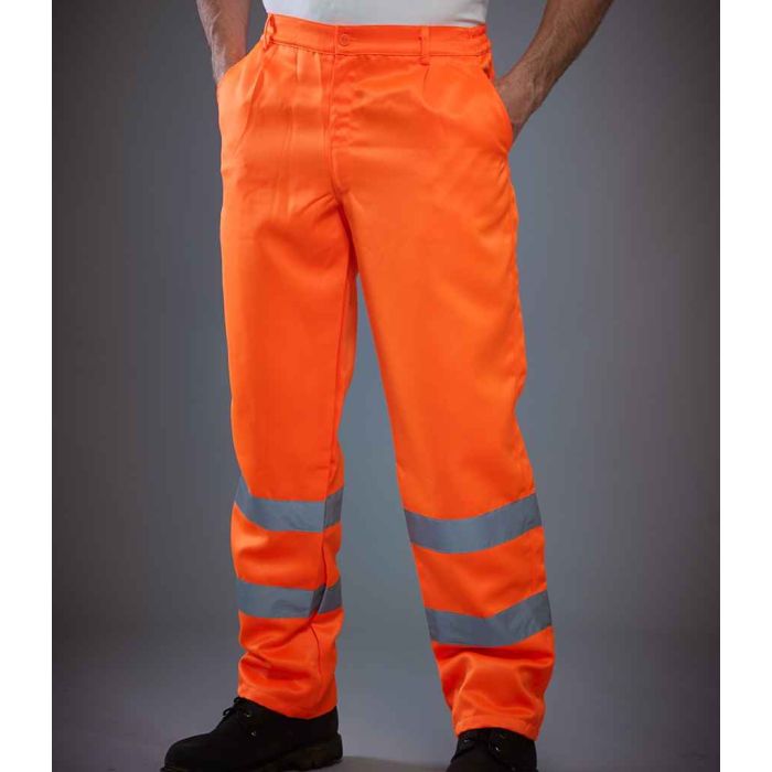 Yoko Hi-Vis Poly/Cotton Work Trousers