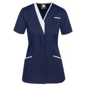 Tonia V-Neck Tunic Navy With White Trim 10