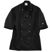 AFD Short Sleeve Coolmax® Chef's Jacket - Black Size 3XL