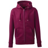 Anthem Organic Full Zip Hoodie - Burgundy Size 3XL