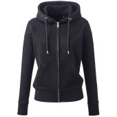 Anthem Ladies Organic Full Zip Hoodie - Black Size XXL