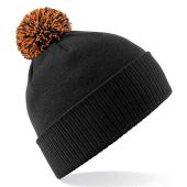 Beechfield Snowstar® Beanie - Black/Orange Size ONE