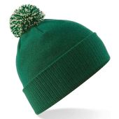 Beechfield Snowstar® Beanie - Bottle Green/Off White Size ONE