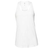 Bella Ladies Jersey Racer Back Tank Top - White Size XL