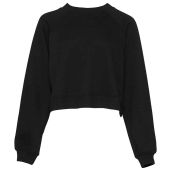 Bella Ladies Raglan Cropped Pullover Sweatshirt