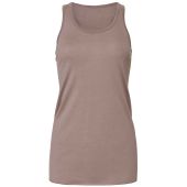 Bella Ladies Flowy Racer Back Tank Top - Pebble Brown Size S