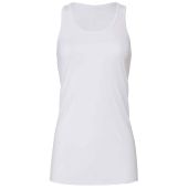 Bella Ladies Flowy Racer Back Tank Top - White Size XL