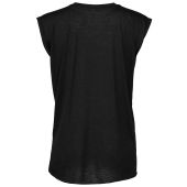 Bella Ladies Flowy Rolled Cuff Muscle T-Shirt