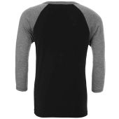 Canvas Unisex 3/4 Sleeve Baseball T-Shirt