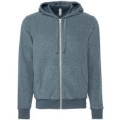 Canvas Unisex Sueded Full Zip Hoodie - Heather Slate Size XXL