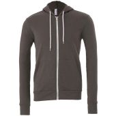 Canvas Unisex Full Zip Hoodie - Asphalt Size XS