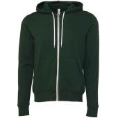 Canvas Unisex Full Zip Hoodie - Forest Green Size XXL