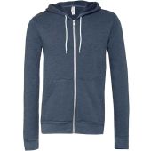 Canvas Unisex Full Zip Hoodie - Heather Navy Size XXL