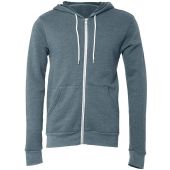 Canvas Unisex Full Zip Hoodie - Heather Slate Size XS