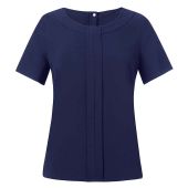 Brook Taverner Ladies Verona Short Sleeve Shirt - Navy Size 20