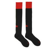 Canterbury Playing Cap Socks - Black/Red Size XL