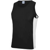 AWDis Cool Contrast Vest - Jet Black/Arctic White Size XXL