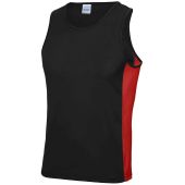 AWDis Cool Contrast Vest - Jet Black/Fire Red Size XXL